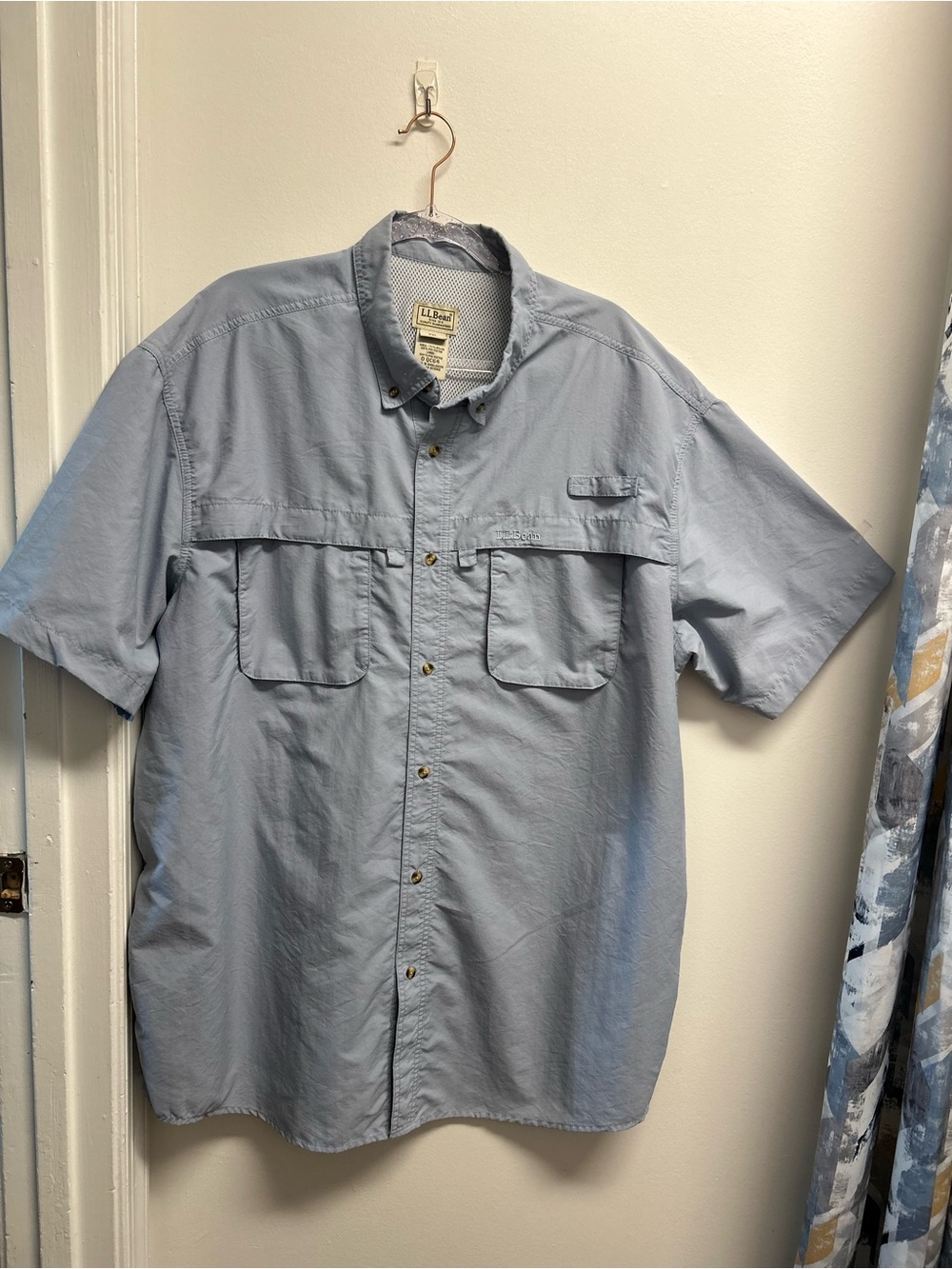 LL Bean nylon mesh lined fishing shirt XXL Tall